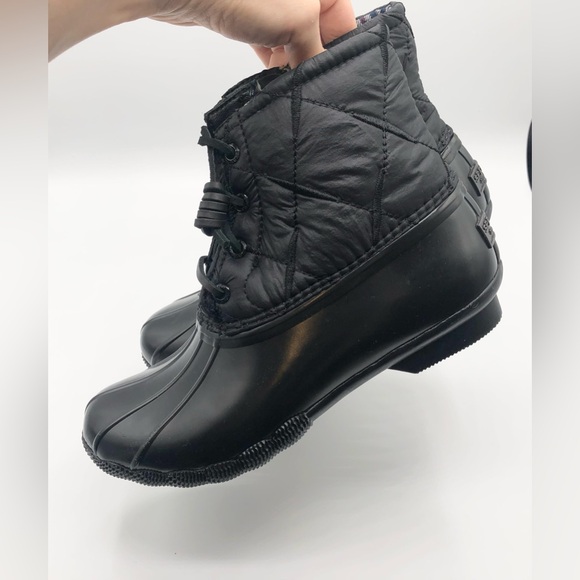 Sperry Black All Weather Waterproof Rain Shoes Duck Boots Women’s Size 6 - Picture 5 of 7